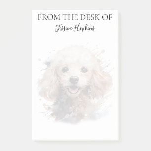 Notas Post-it® Amante de Caniche Monogramado Perro