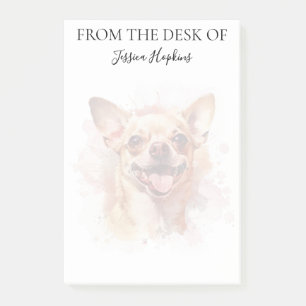 Notas Post-it® Amante de Chihuahua Perro Monogramado