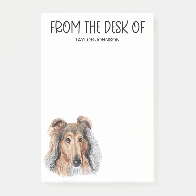 Notas Post-it® Amante de Collie (Anverso)