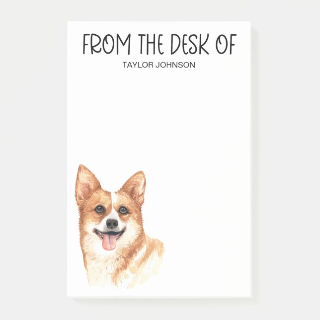 Notas Post-it® Amante de Corgi (Anverso)