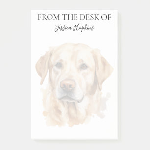 Notas Post-it® Amante de Labrador Amarillo Monogramado Perro