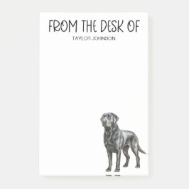 Notas Post-it® Amante de Labrador Negro