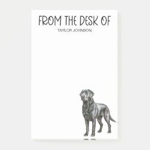 Notas Post-it® Amante de Labrador Negro
