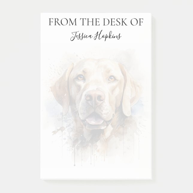 Notas Post-it® Amante de Labrador Retriever Perro Monogramado (Anverso)