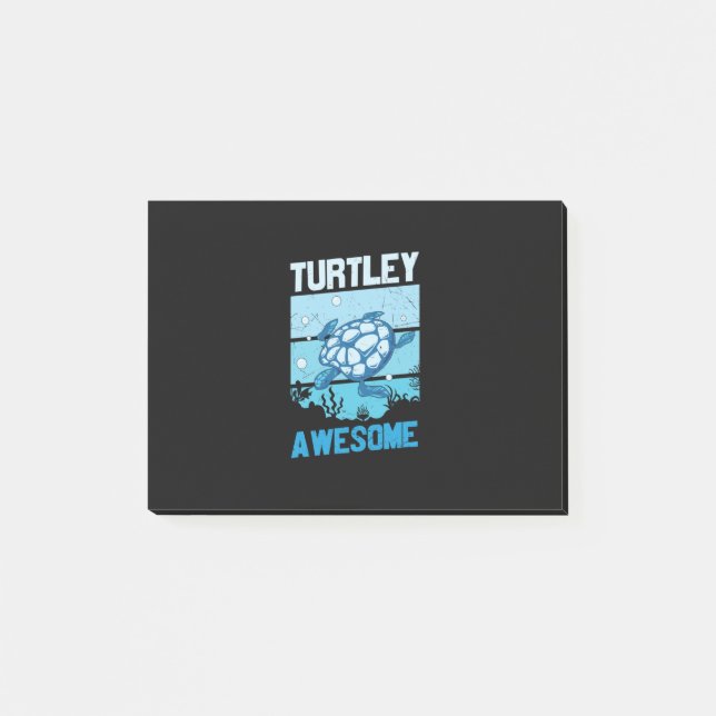 Notas Post-it® Amante de las Tortugas | Totalmente Increíble (Anverso)