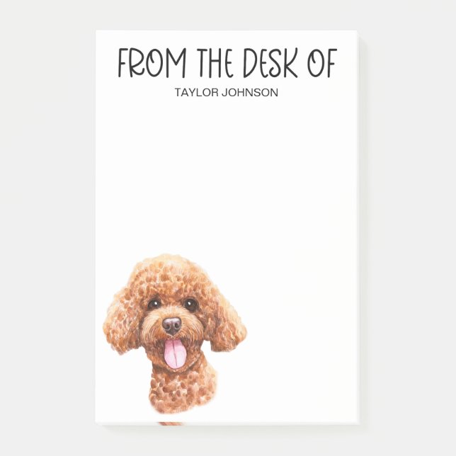 Notas Post-it® Amante de los Poodles (Anverso)