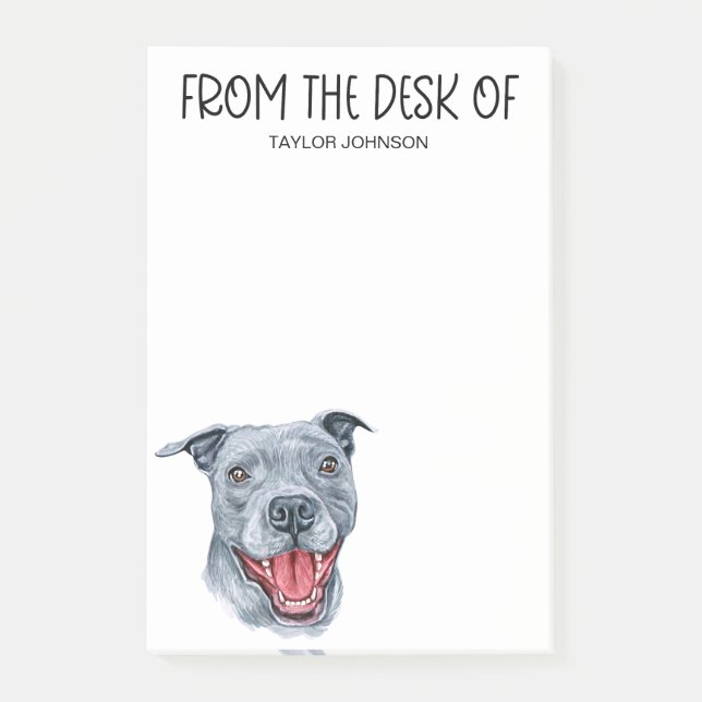 Notas Post-it® Amante de Pit Bull (Anverso)