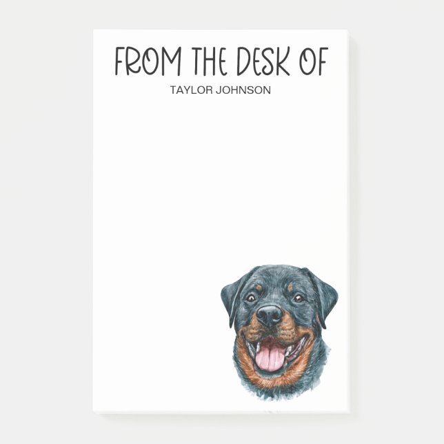 Notas Post-it® Amante de Rottweiler (Anverso)