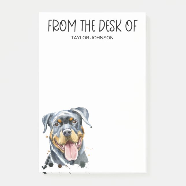 Notas Post-it® Amante de Rottweiler (Anverso)