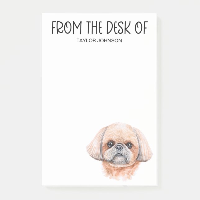 Notas Post-it® Amante de Shih Tzu (Anverso)