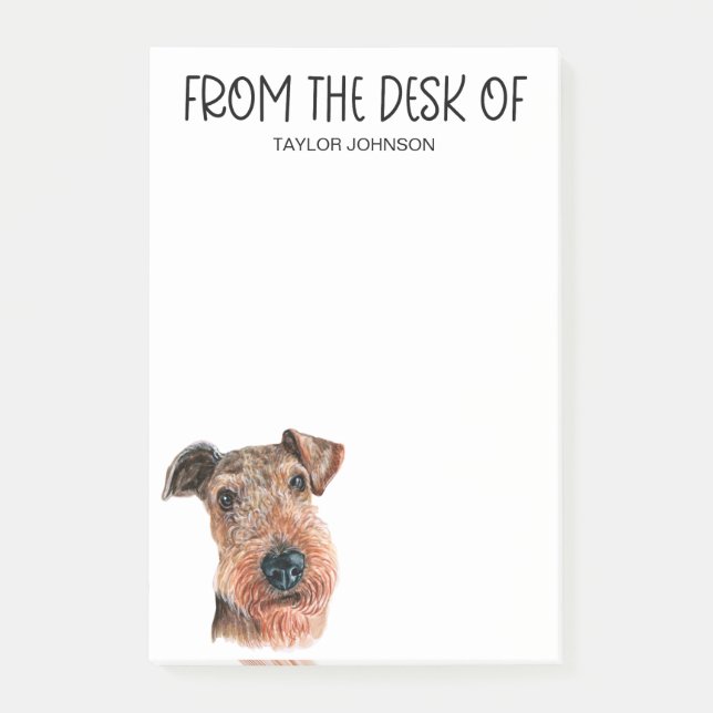 Notas Post-it® Amante del Airedale Terrier (Anverso)