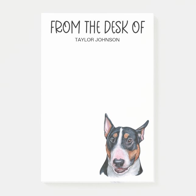 Notas Post-it® Amante del Bull Terrier (Anverso)