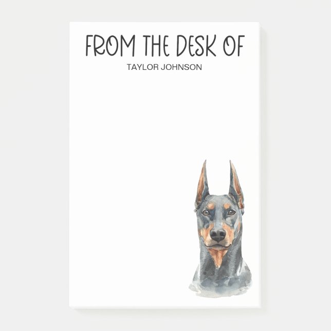 Notas Post-it® Amante del Doberman Pinscher (Anverso)