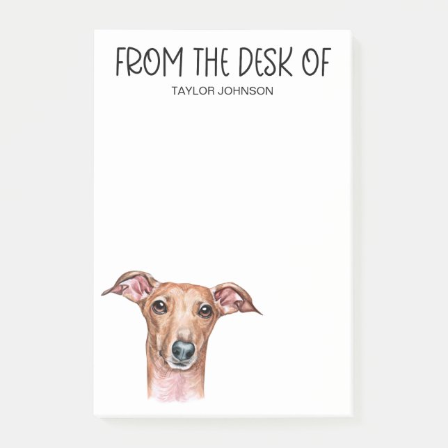 Notas Post-it® Amante del Galgo Italiano (Anverso)