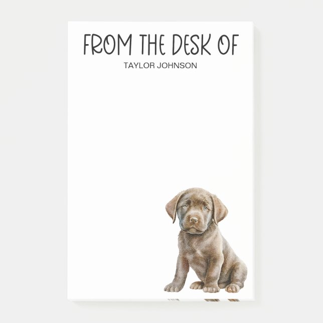 Notas Post-it® Amante del Labrador Chocolate (Anverso)