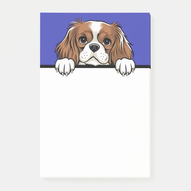 Notas Post-it® Amante del perro Cute Cavalier King Charles Spanie (Anverso)