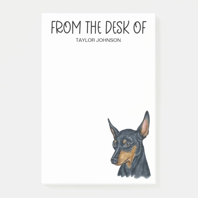 Notas Post-it® Amante del Pinscher Miniatura (Anverso)