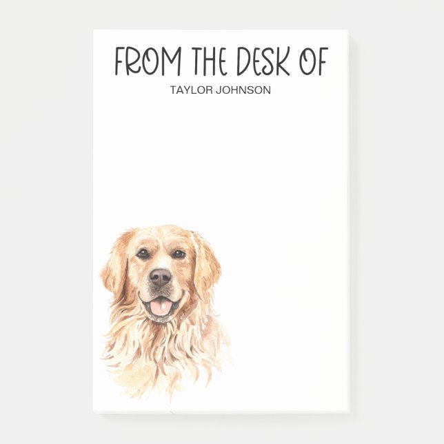 Notas Post-it® Amante del Retriever Dorado (Anverso)