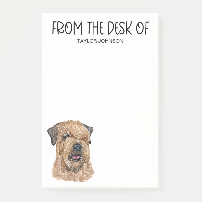 Notas Post-it® Amante del Terrier Wheaten (Anverso)