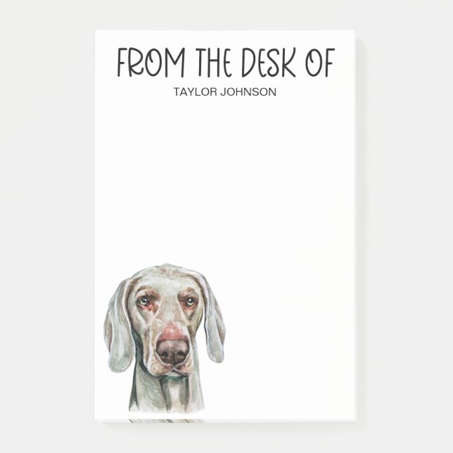 Notas Post-it® Amante del Weimaraner (Anverso)