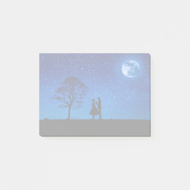 Notas Post-it® Amantes bajo una luna llena     (Anverso)