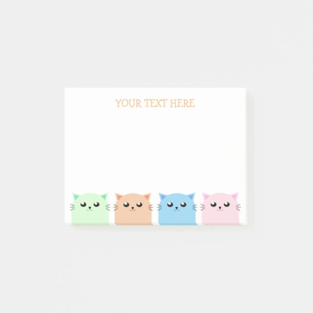 Notas Post-it® Amantes de gatos personalizados (Anverso)