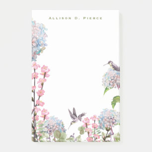 Notas Post-it® Amantes de Hummingbirds e Hydrangeas Naturaleza Am