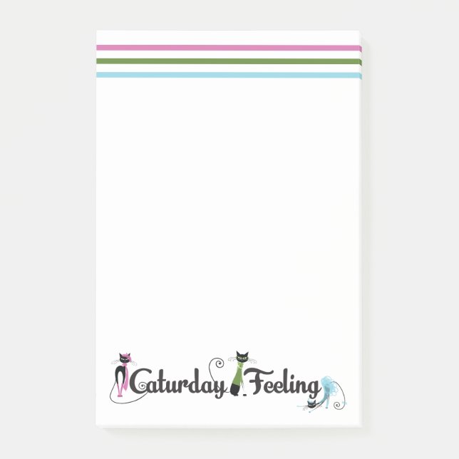 Notas Post-it® Amantes del gato de Caturday (Anverso)