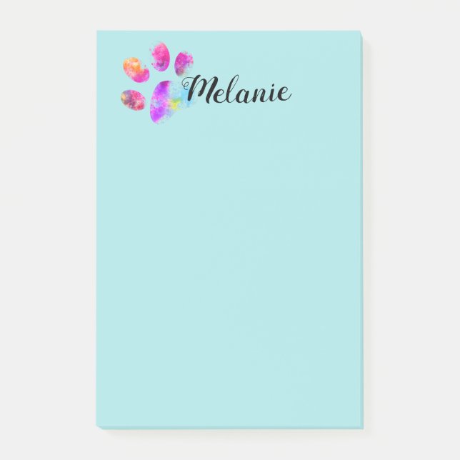 Notas Post-it® Amantes del perro azul bonito impresión de la pági (Anverso)