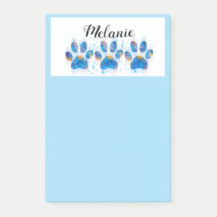 Notas Post-it® Amantes del perro azul bonito traza imprimir perso