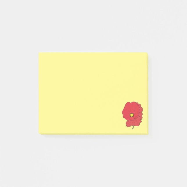 Notas Post-it® Amapola (Anverso)