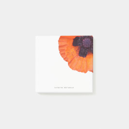 Notas Post-it® Amapola Naranja Roja Elegante Personalizada