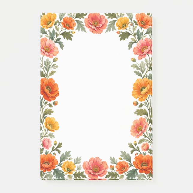 Notas Post-it® Amapolas (Anverso)