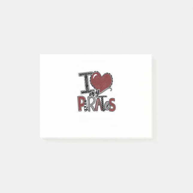 Notas Post-it® Amar a mis piratas (Anverso)