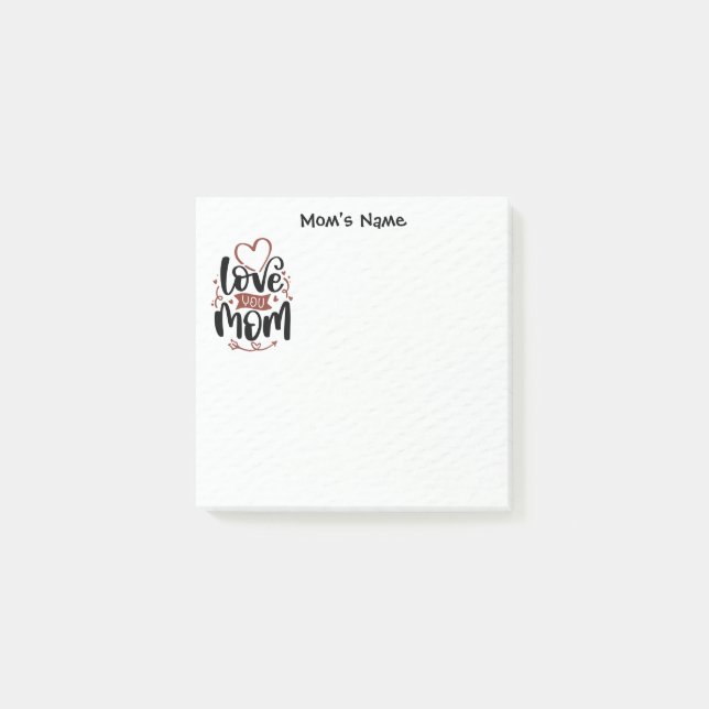 Notas Post-it® Amar a tu mamá Colorida Personalizada (Anverso)