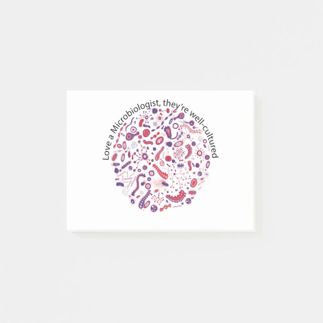 Notas Post-it® Amar a un microbiólogo (Anverso)