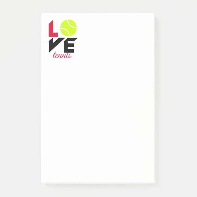 Notas Post-it® Amar el tenis (Anverso)