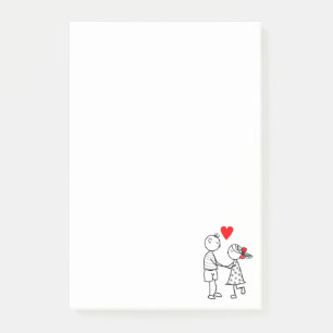 Notas Post-it® Amar Pareja Romántica Tu Nombre De Texto