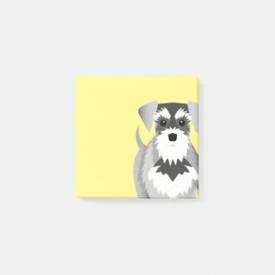 Notas Post-it® Amarillo brillante lindo del Schnauzer miniatura