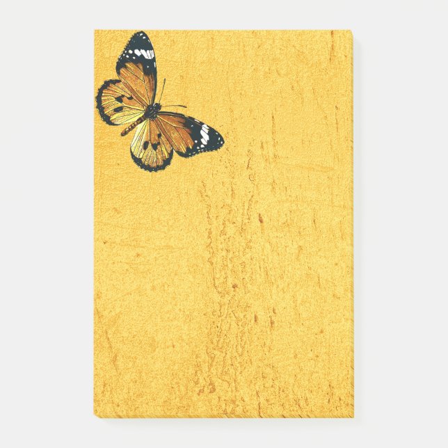 Notas Post-it® Amarillo de la mariposa (Anverso)