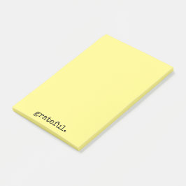 Notas Post-it® amarillo de tipografía agradecida