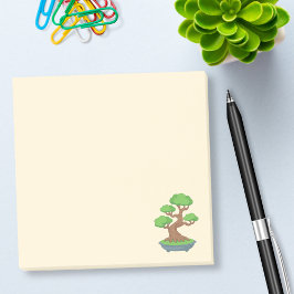 Notas Post-it® Amarillo del árbol Bonsai japonés torcido