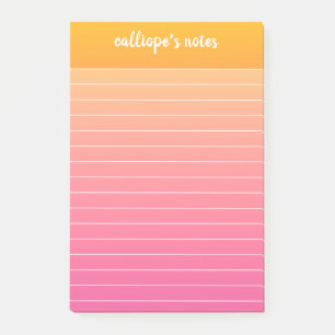 Notas Post-it® Amarillo rosa Ombre Lining