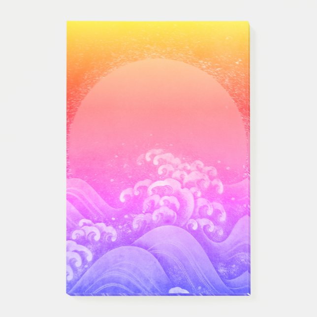 Notas Post-it® AMATERASU DIOSA DEL SOL Rosa Amarillo Azul (Anverso)