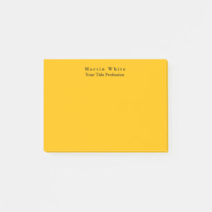 Notas Post-it® Amber Yellow Plain Elegant Profesional Moderno