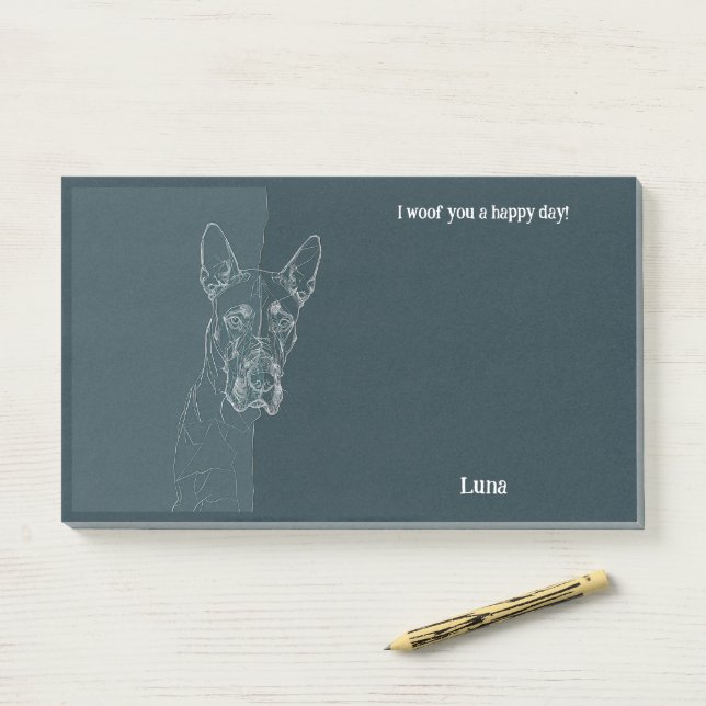 Notas Post-it® American Staffordshire Terrier Resumen Nombre del  (En escritorio)