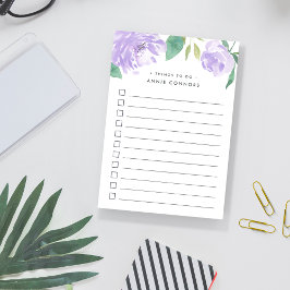 Notas Post-it® Amethyst Peony | Lista personalizada de tareas pen