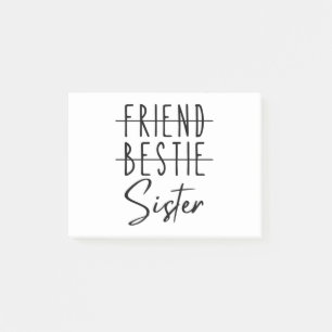 Notas Post-it® Amigo Bestie Sister