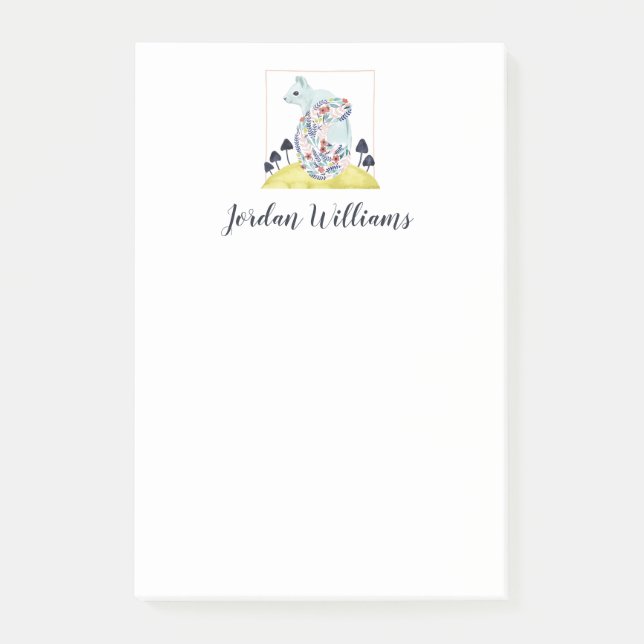 Notas Post-it® Amigos de la ardilla del arte popular de la (Anverso)