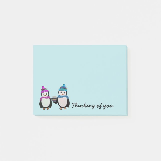 Notas Post-it® Amigos del pingüino (Anverso)